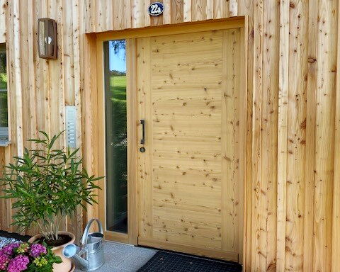 Holz-Haustür in Lärche astig