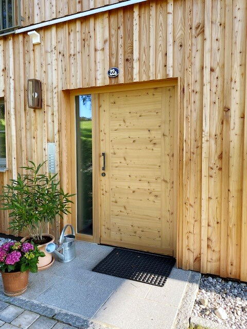 Holz-Haustür in Lärche astig