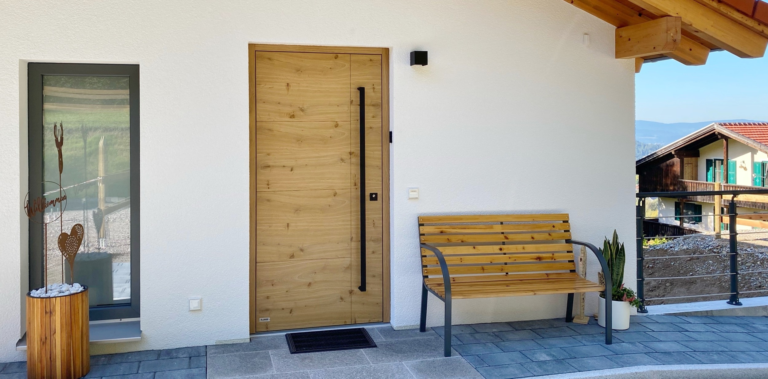 Haustür in Eiche